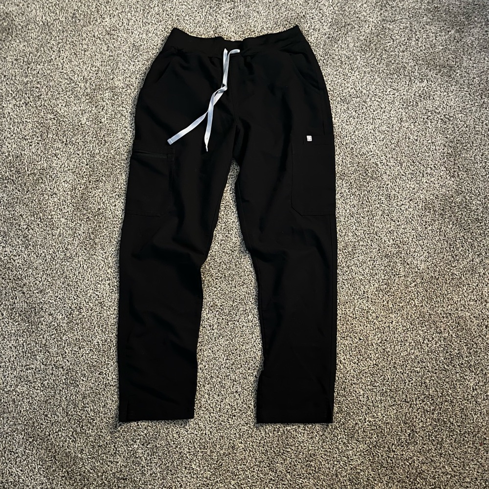 Figs High Waisted Yola Skinny Scrub Pants, BLACK MEDIUM